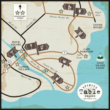 Table Trails Spirits Map Kennebunkport Resort Collection