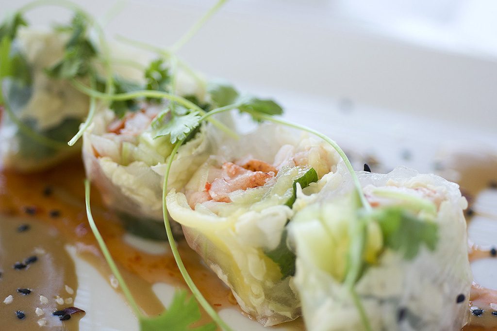 lobster spring roll at The Tides Beach Club